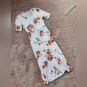 Promesa Midi Floral Rose Print Rayon/Spandex Sundress Size Medium